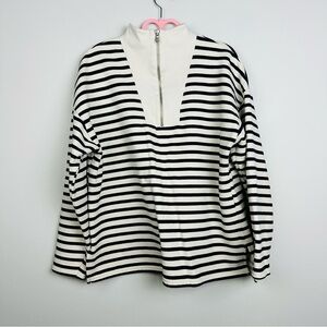 Zara Striped Black and White Sweater Size Medium